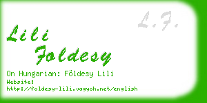 lili foldesy business card